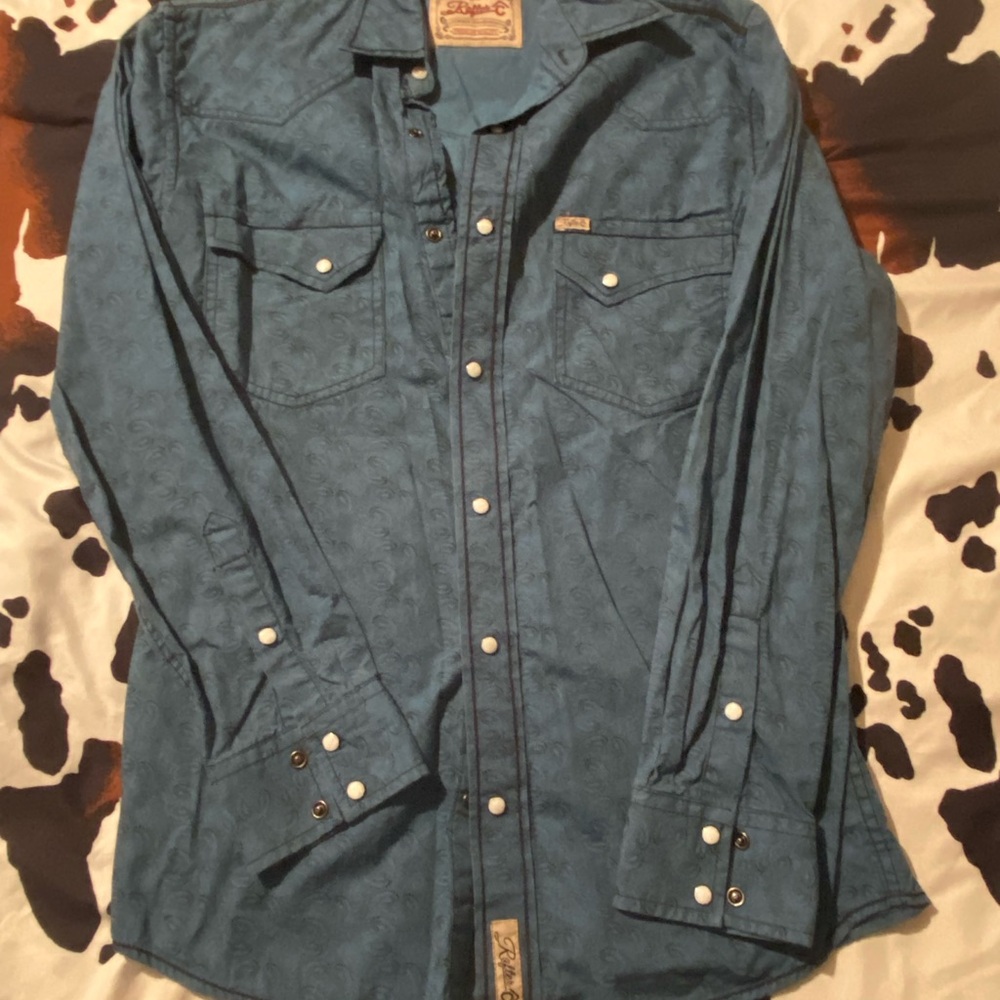 Blue Western Men's Shirt